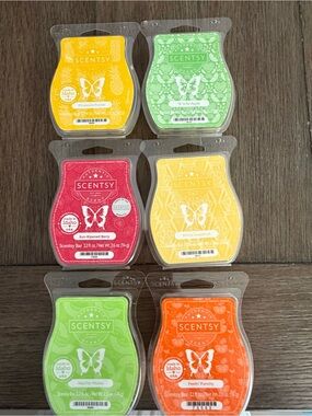 Scentsy Wax Bars Lot of 6 Fruity Retired Pineapple Pucker A is for Apple etc